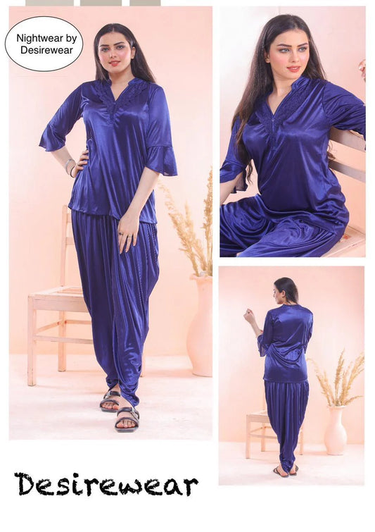 2-Pes Patyala Shalwar Night Wear